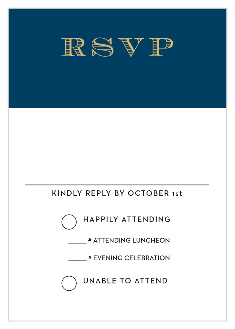 Traditions Foil Bar Mitzvah Response Cards