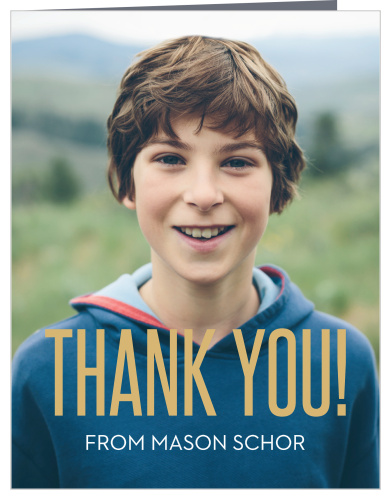 Wrap up your perfect Bar Mitzvah experience with the Colorful Names Foil Bar Mitzvah Thank You cards.