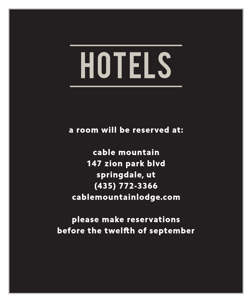 Zig Zags Accommodation Cards