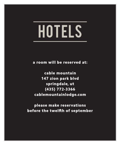Zig Zags Accommodation Cards