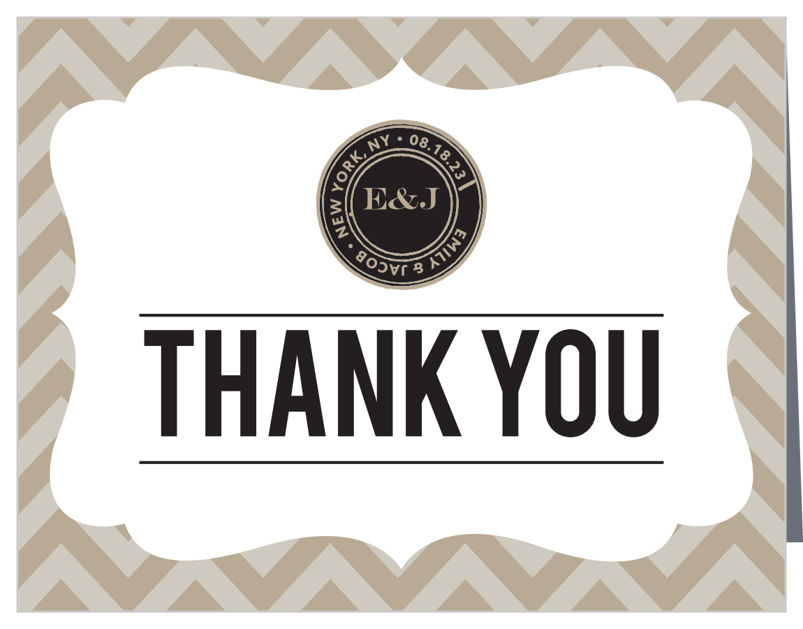 Zig Zags Wedding Thank You Cards