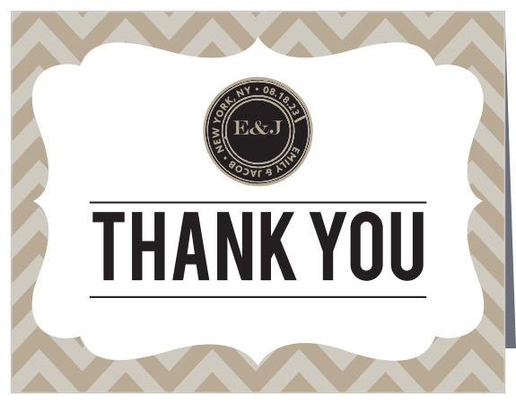 Zig Zags Wedding Thank You Cards