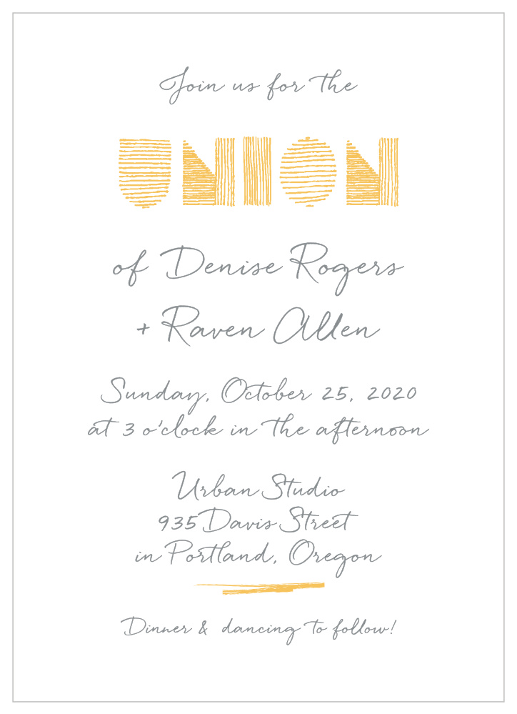 Simply Sketched Wedding Invitations