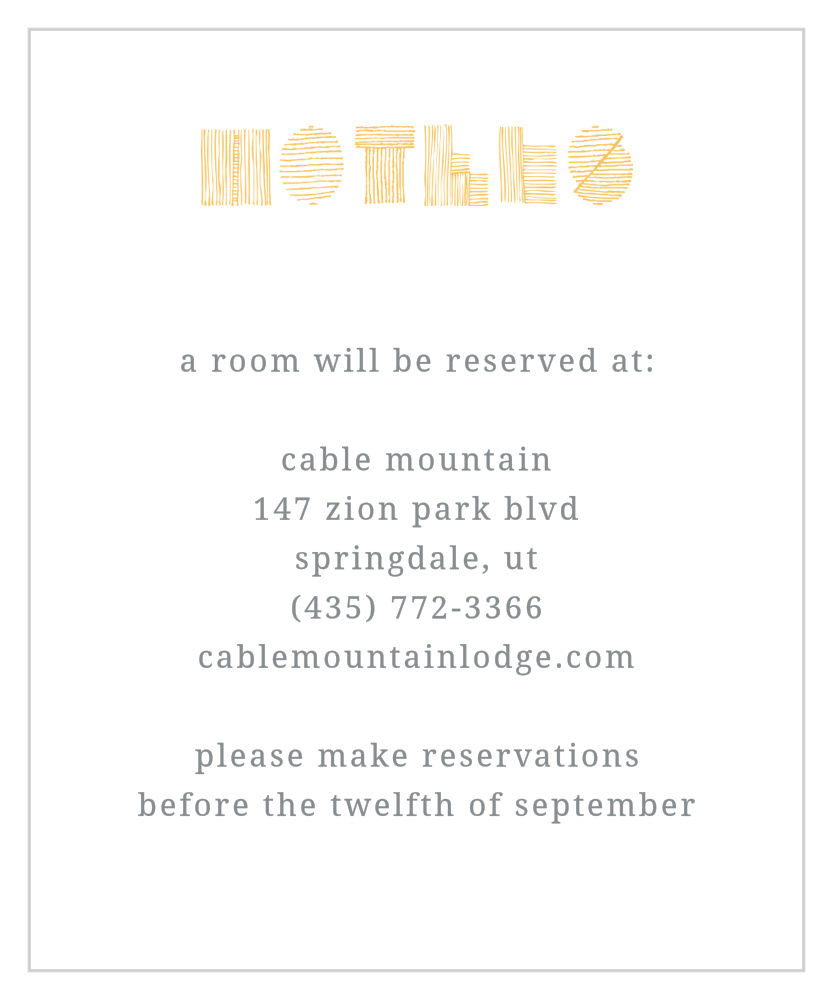 Simply Sketched Accommodation Cards