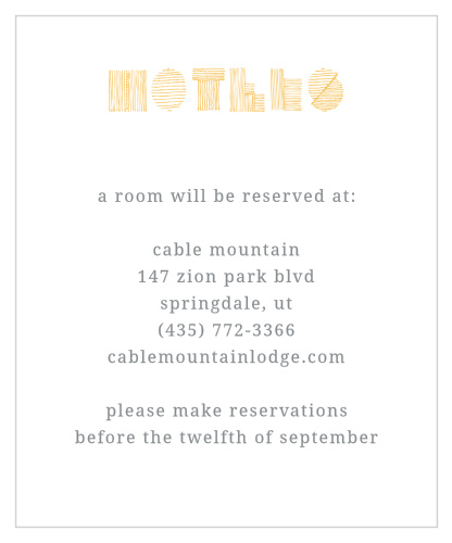 Simply Sketched Accommodation Cards