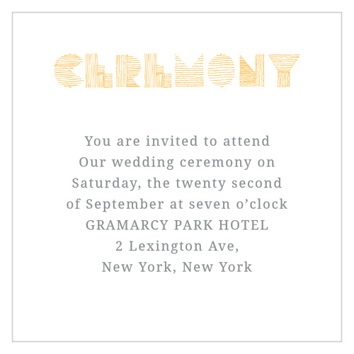 Simply Sketched Ceremony Cards