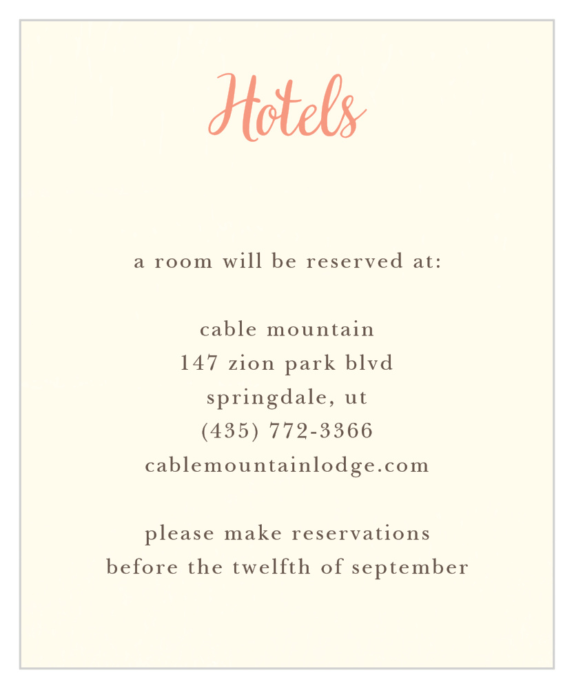 Simply in Love Accommodation Cards