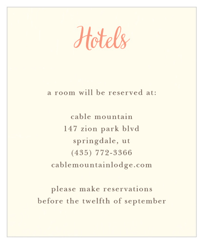Simply in Love Accommodation Cards