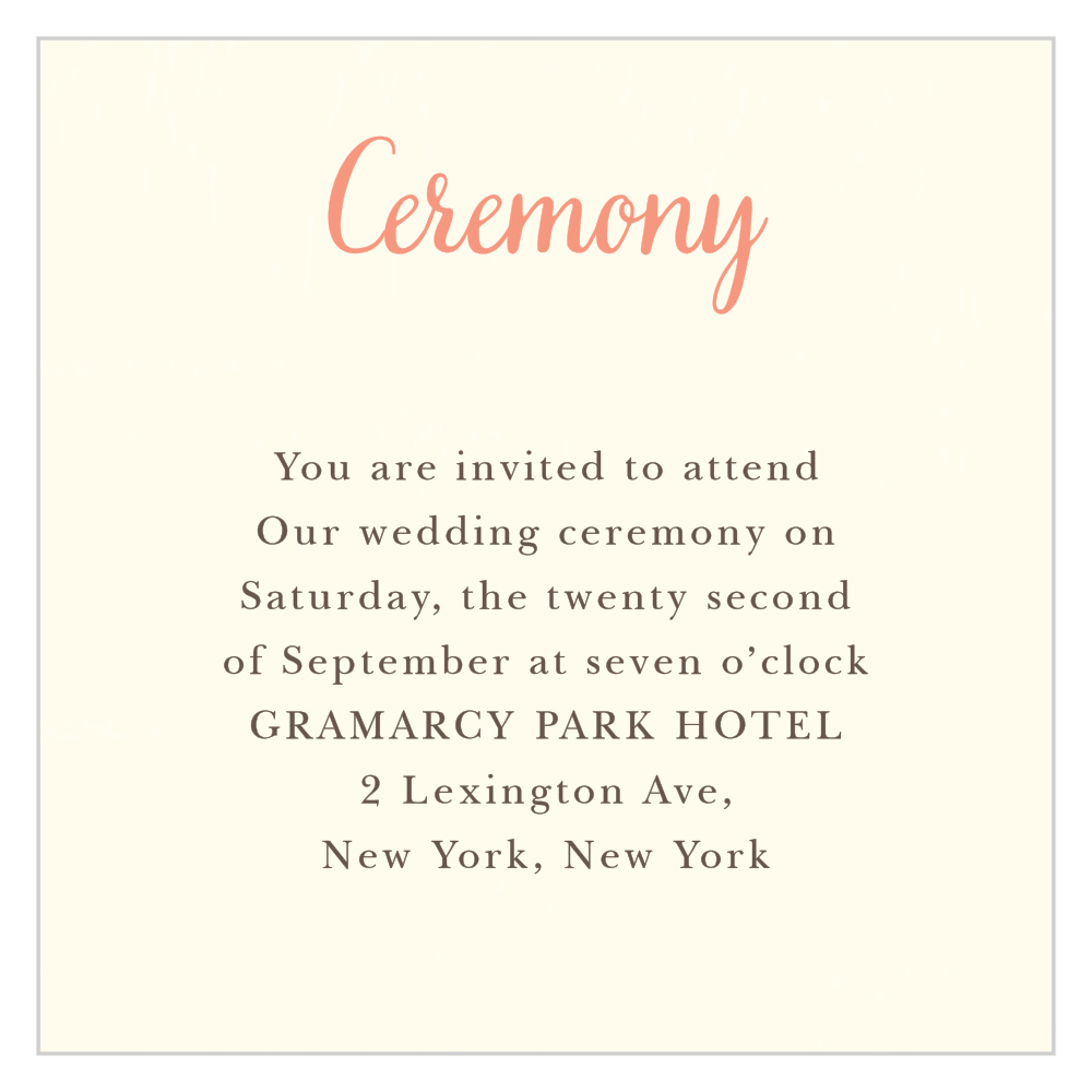 Simply in Love Ceremony Cards
