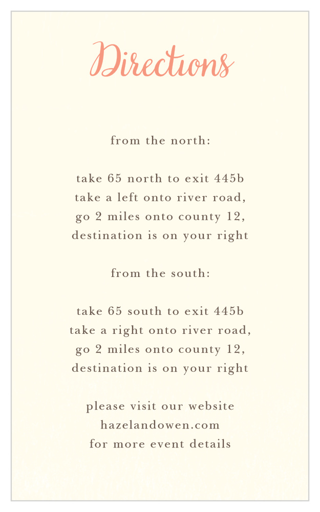 Simply in Love Direction Cards