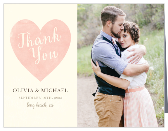 Simply in Love Wedding Thank You Cards