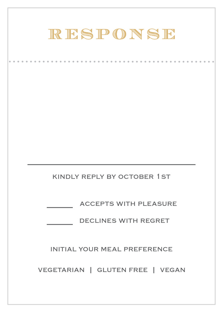 Vintage Label Foil Response Cards
