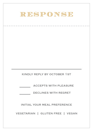 Vintage Label Foil Response Cards