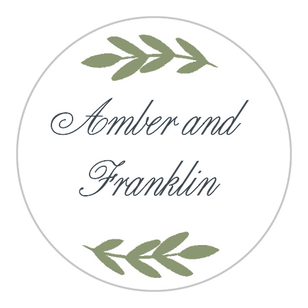 Glimmering Garland Wedding Stickers