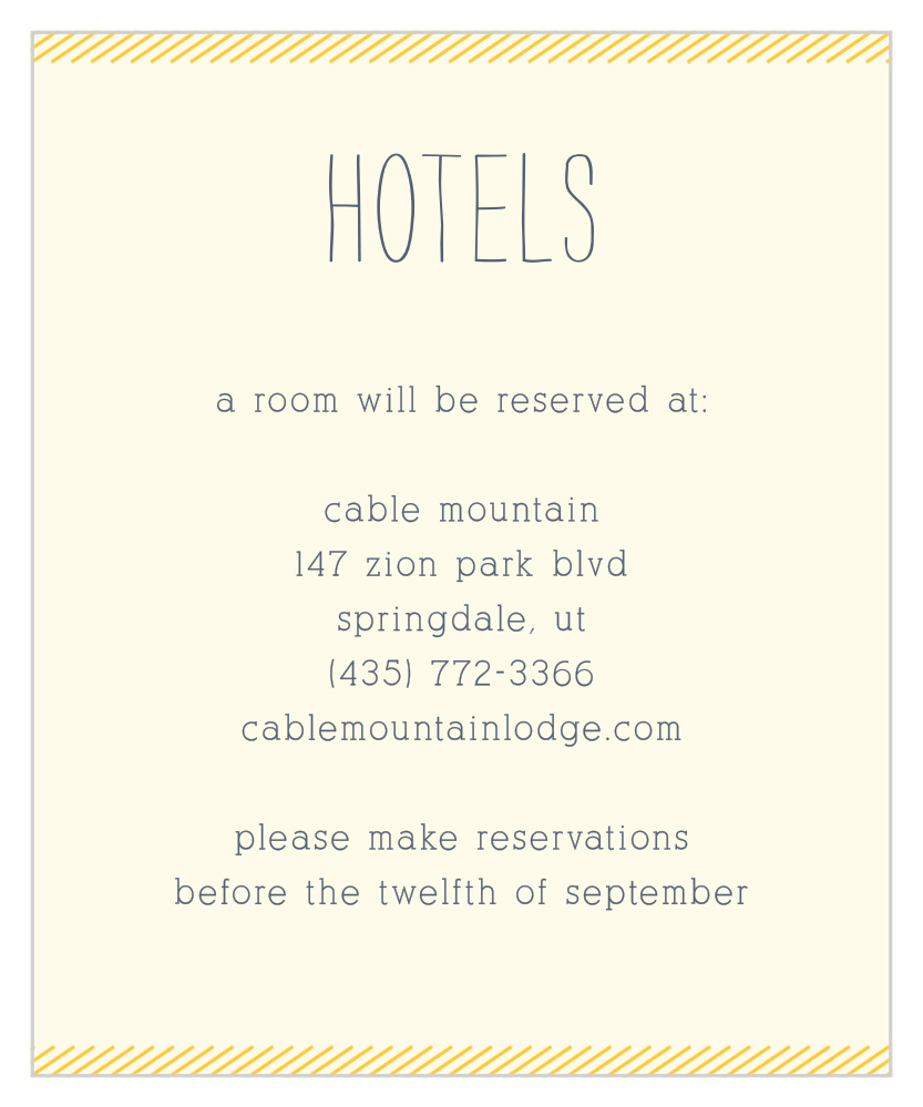 Simply Drawn Accommodation Cards