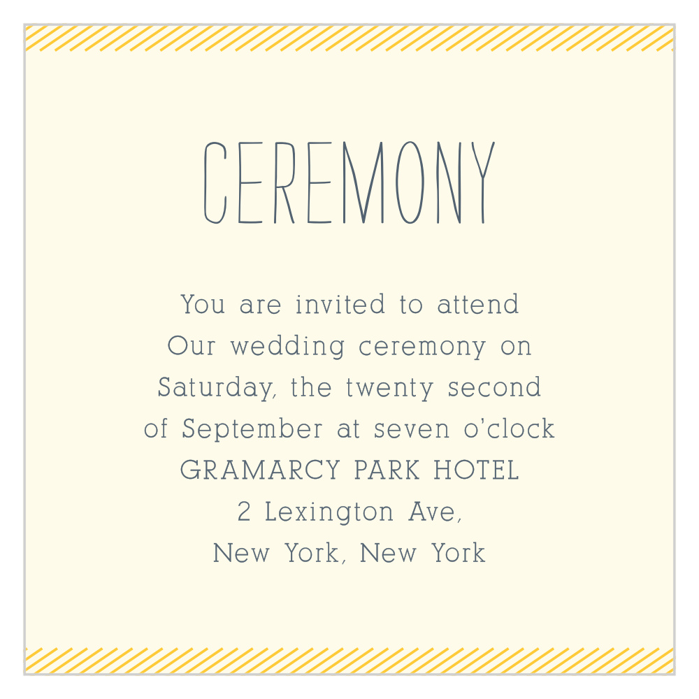 Simply Drawn Ceremony Cards
