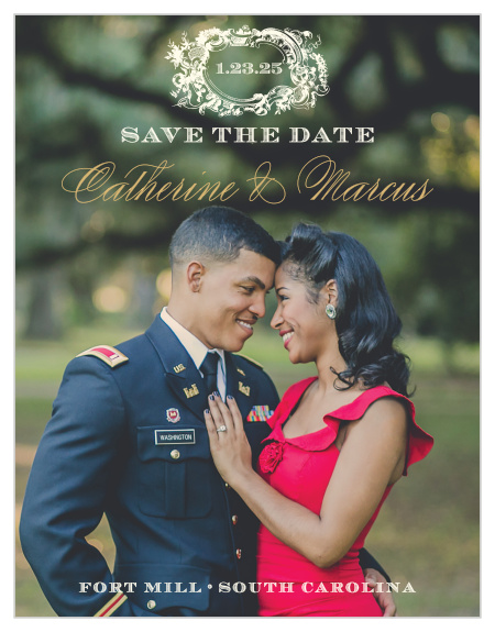 Style & Grace Foil Save-the-Date Cards are the perfect reminder for your perfect day.n