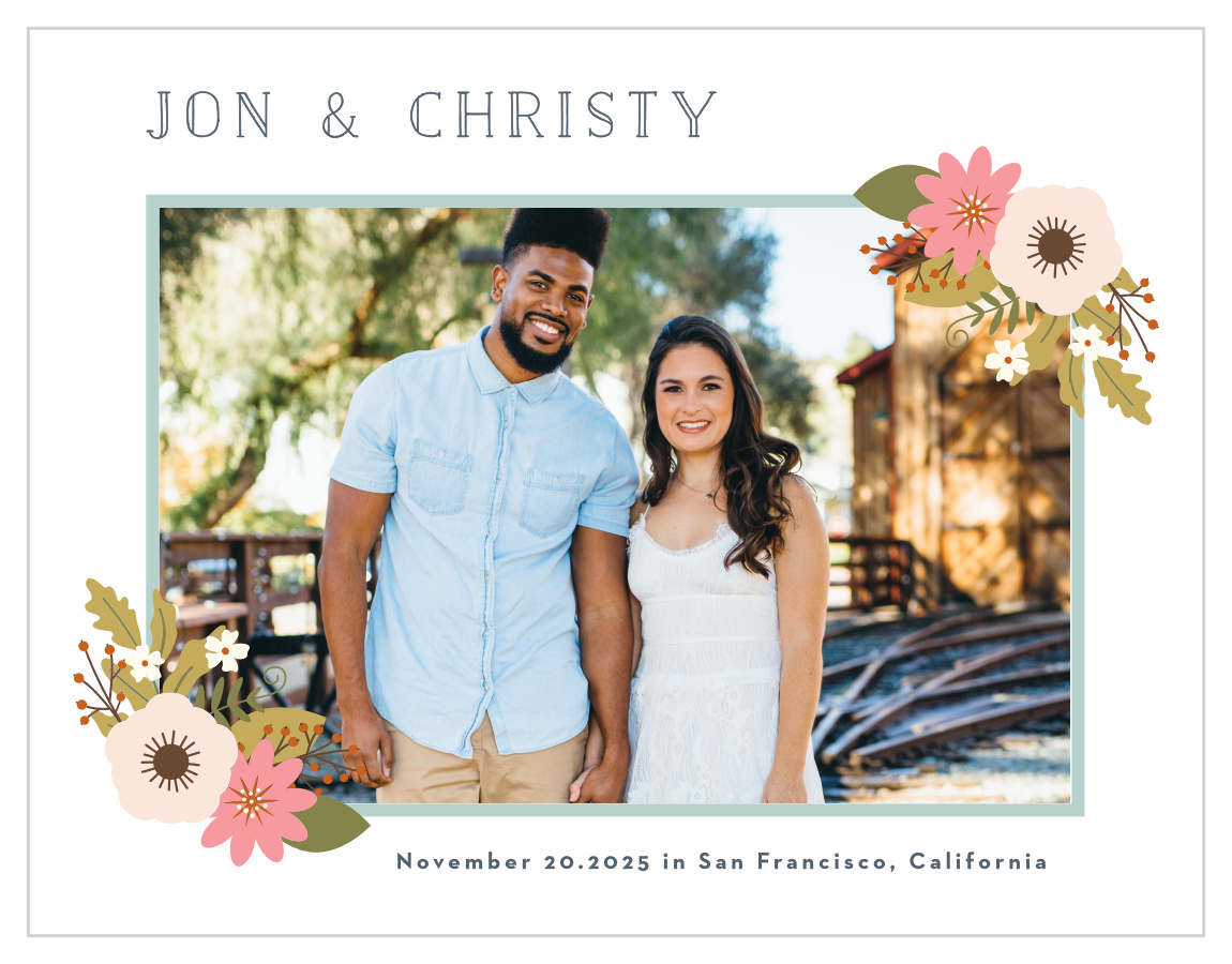 Retro Ribbon Save the Date Magnets