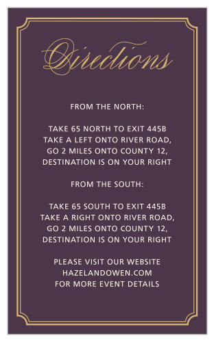 Style & Grace Foil Direction Cards