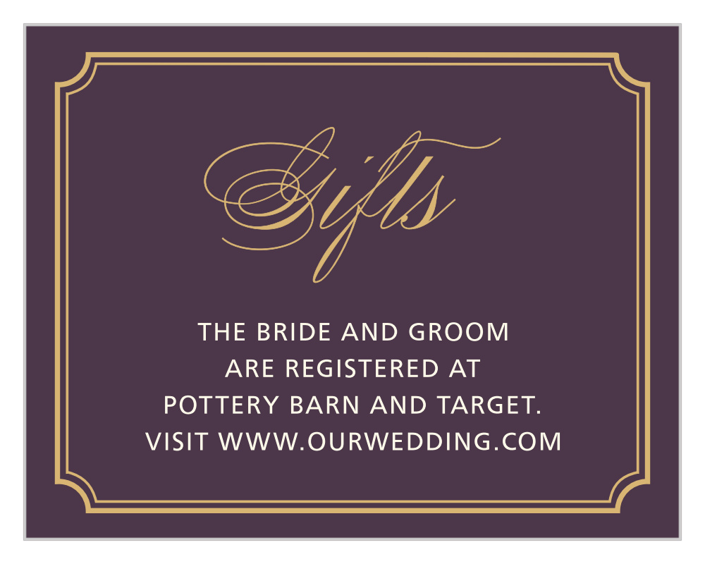 Style & Grace Foil Registry Cards