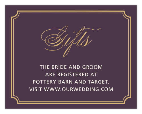 Style & Grace Foil Registry Cards