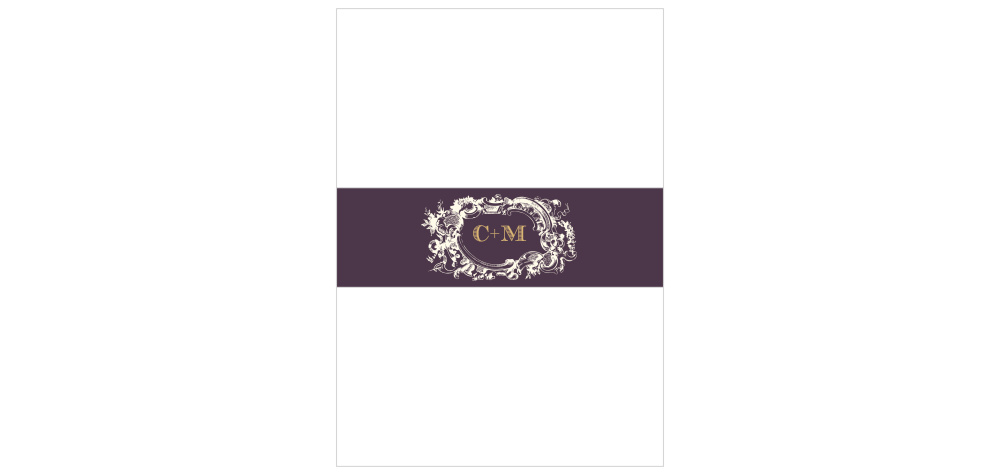 Style & Grace Foil Wedding Belly Bands