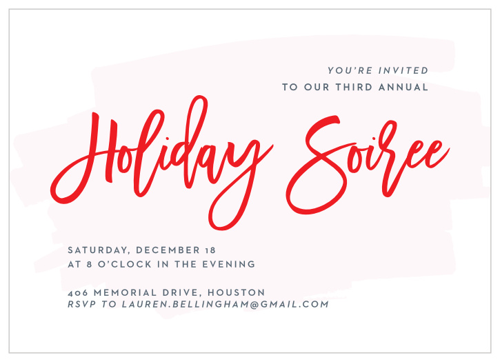 Make sure your guests get an invite to your Holiday Party with the Through the Glass Holiday Party Invitations.