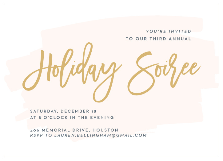 Make sure your guests get an invite to your Holiday Party with the Through the Glass Foil Holiday Party Invitations.
