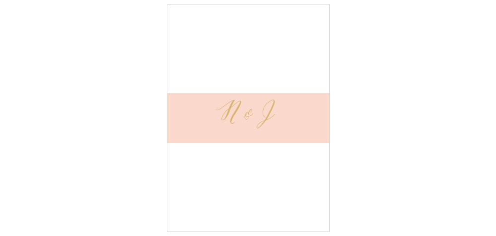 Watercolor Floral Foil Wedding Belly Bands