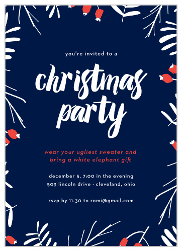 Use the Snow Cherries Holiday Party Invitations to bring some holiday cheer to your party guests. 