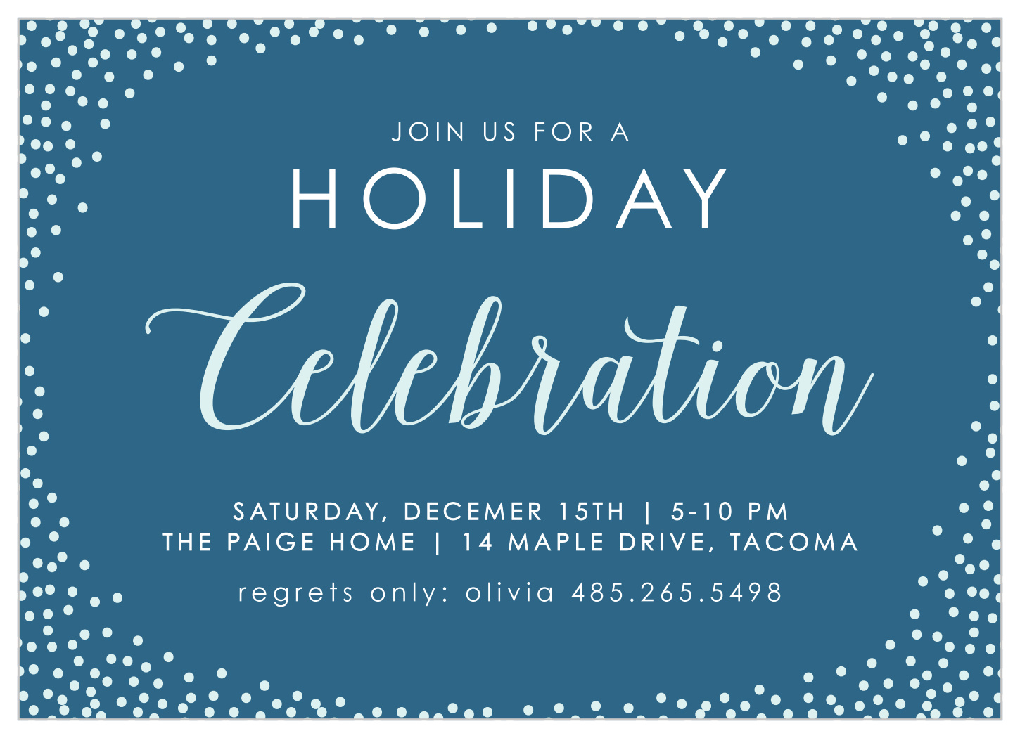 Seasonal Sparkler Holiday Invitations