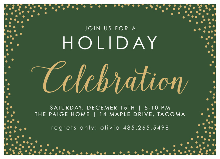 Seasonal Sparkler Foil Holiday Party Invitations are classic, beautiful and cheery.