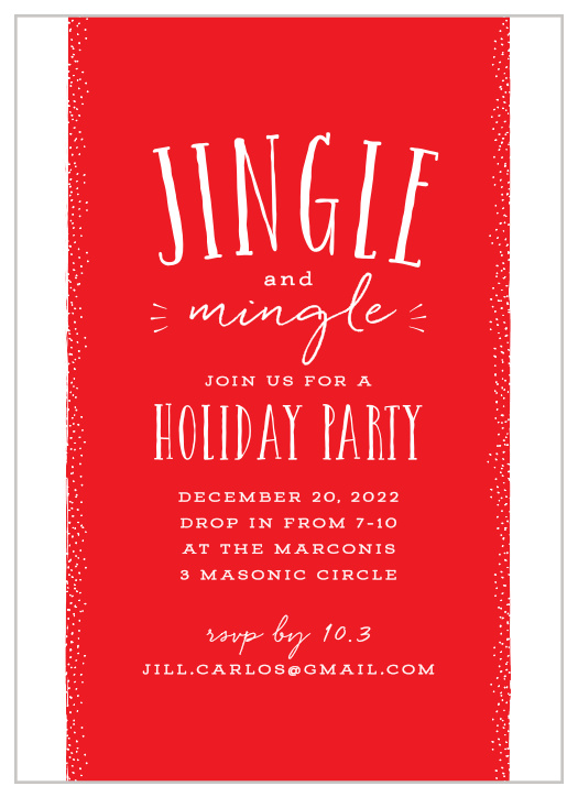 Invite guests to your Holiday Party with the Scrapbook Holiday Party Invitations.