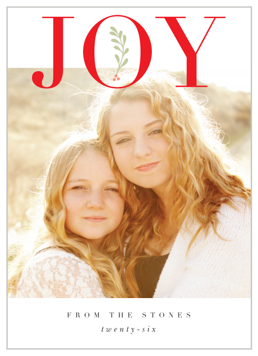Bring some joy to your loved ones this Holiday Season with the Simple Joy Holiday Cards.