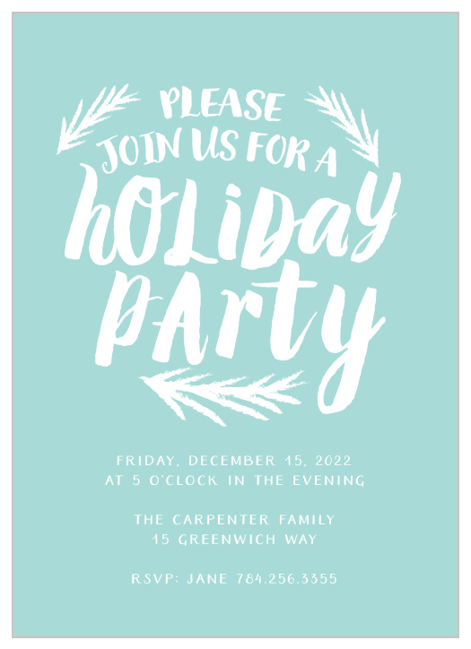 Enjoy the company of your loved ones at your party with Seasonal Brushstroke Party Invitations. 
