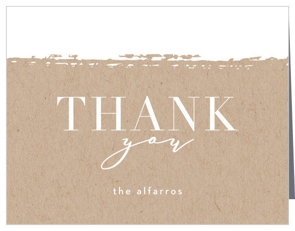 Give your guests a warm thank you for attending your party with the Simple Kraft New Year Thank You Cards.
