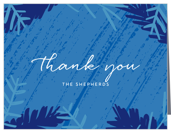 A perfect play of modern and classic, the Minty Leaves Thank You Cards are a wonderful way for you to let your loved ones know you're thankful this holiday season.