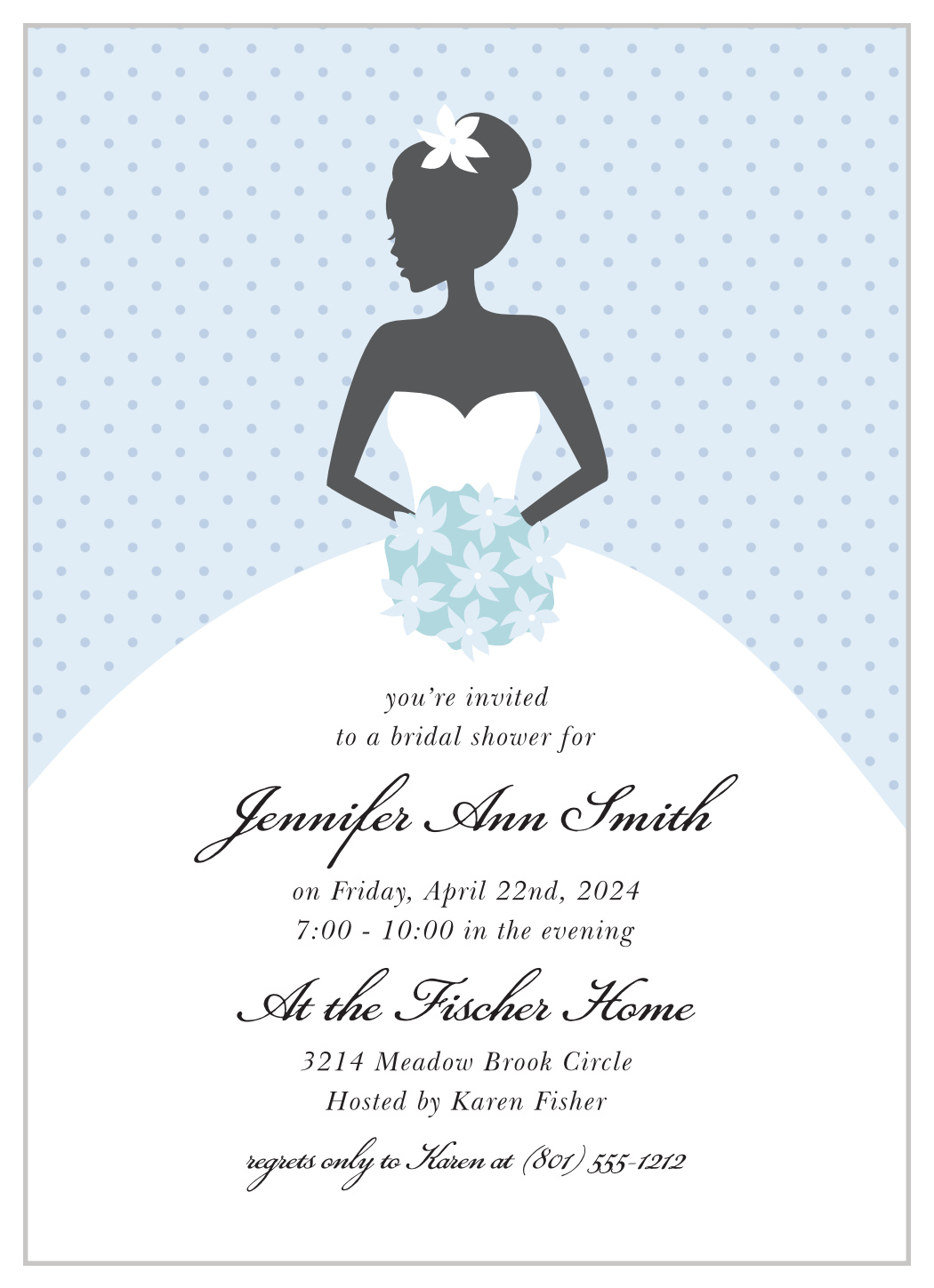 Blushing Bride Bridal Shower Invitations