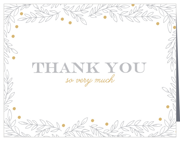 Make sure your loved ones know how much you appreciate them this holiday season with the Rustic Vines Foil Holiday Thank You Cards.