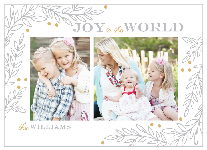 Show off your family this year with the Rustic Vines Foil Christmas Cards.