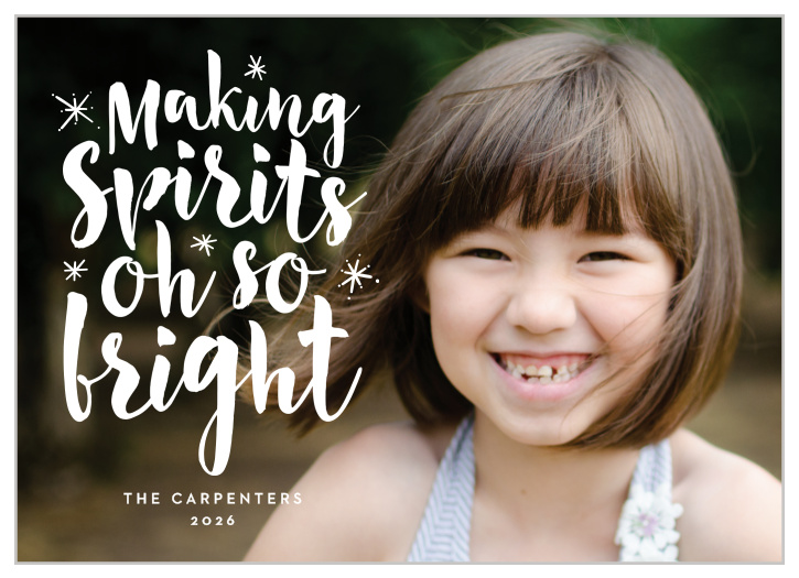 Make this year's family memento "Oh So Bright" with these unique and cheery holiday cards! 