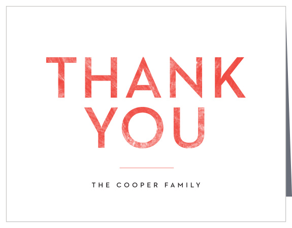 A simple layout and a faded, bold, venetian red type is the perfect look to share your gratitude with this season!