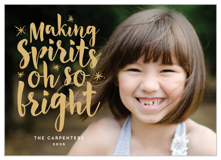 Make this year's family memento "Oh So Bright" with these unique and cheery foil holiday cards! 