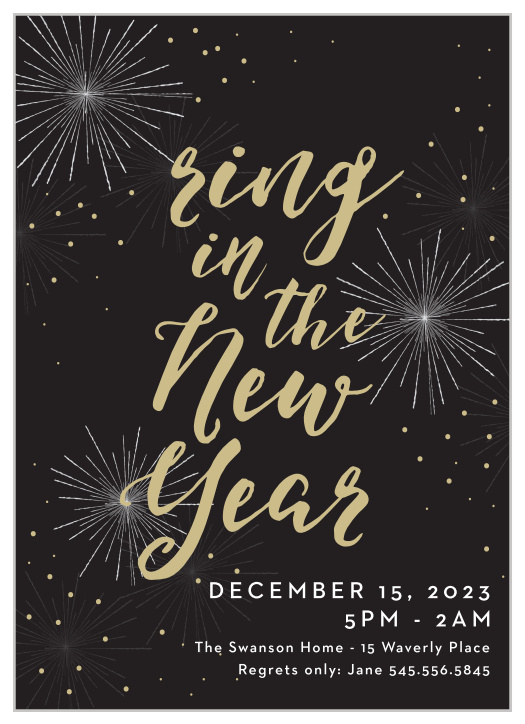 Make sure that your invitations really "pop" with Festive Fireworks Holiday Party Invitations.