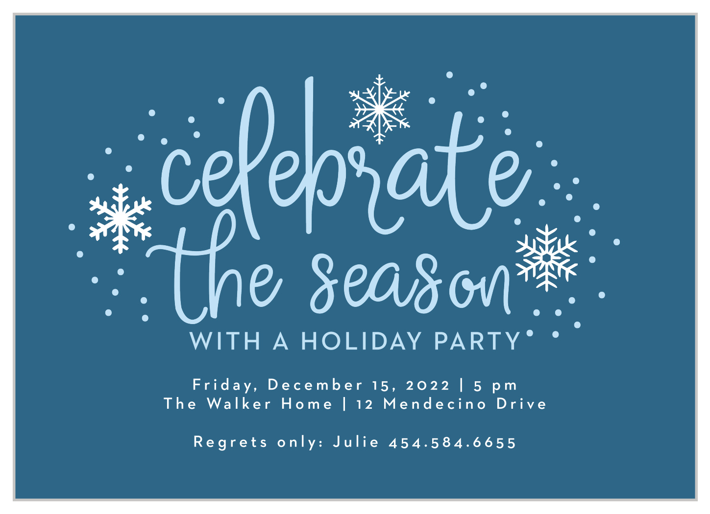 Handwritten Joy Holiday Invitations
