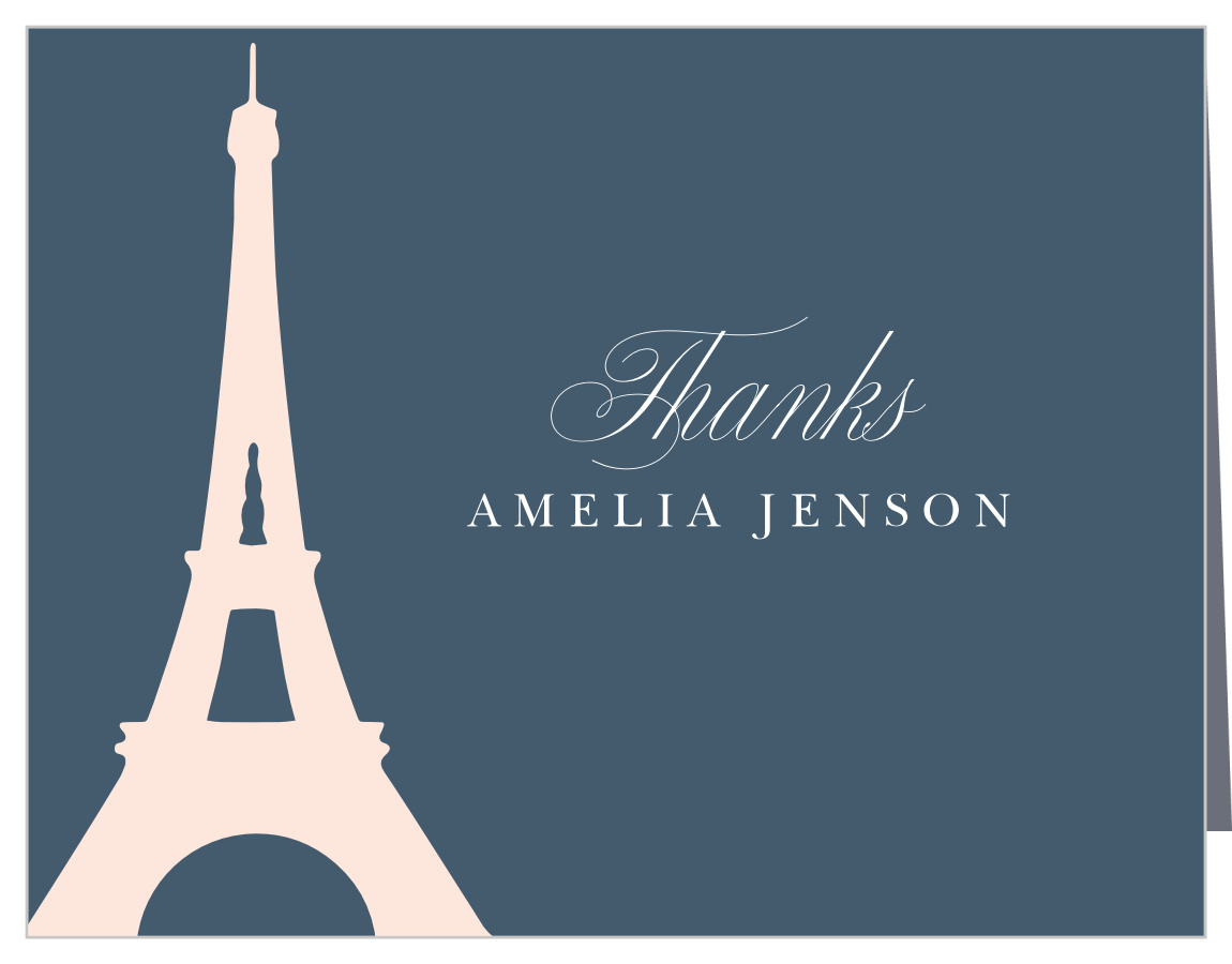 A Night in Paris Sweet Sixteen Thank You Cards