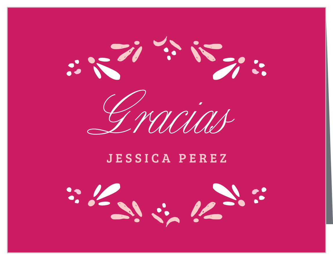Bandana Paisley Quinceañera Thank You Cards