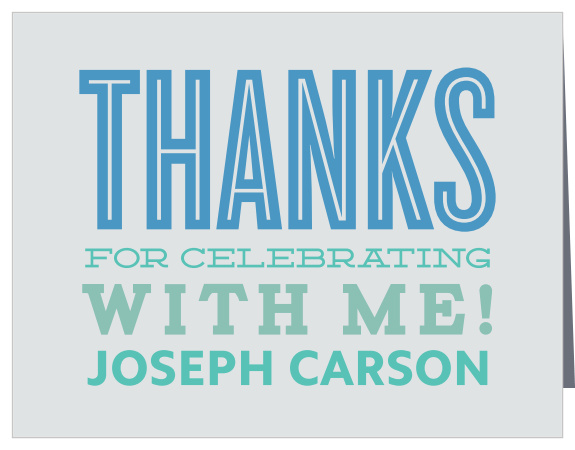 Bold Stack Sweet Sixteen Thank You Cards