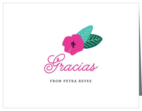 Painted Flowers Quinceañera Thank You Cards