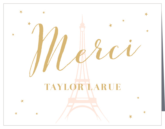 Paris Passion Foil Sweet Sixteen Thank You Cards